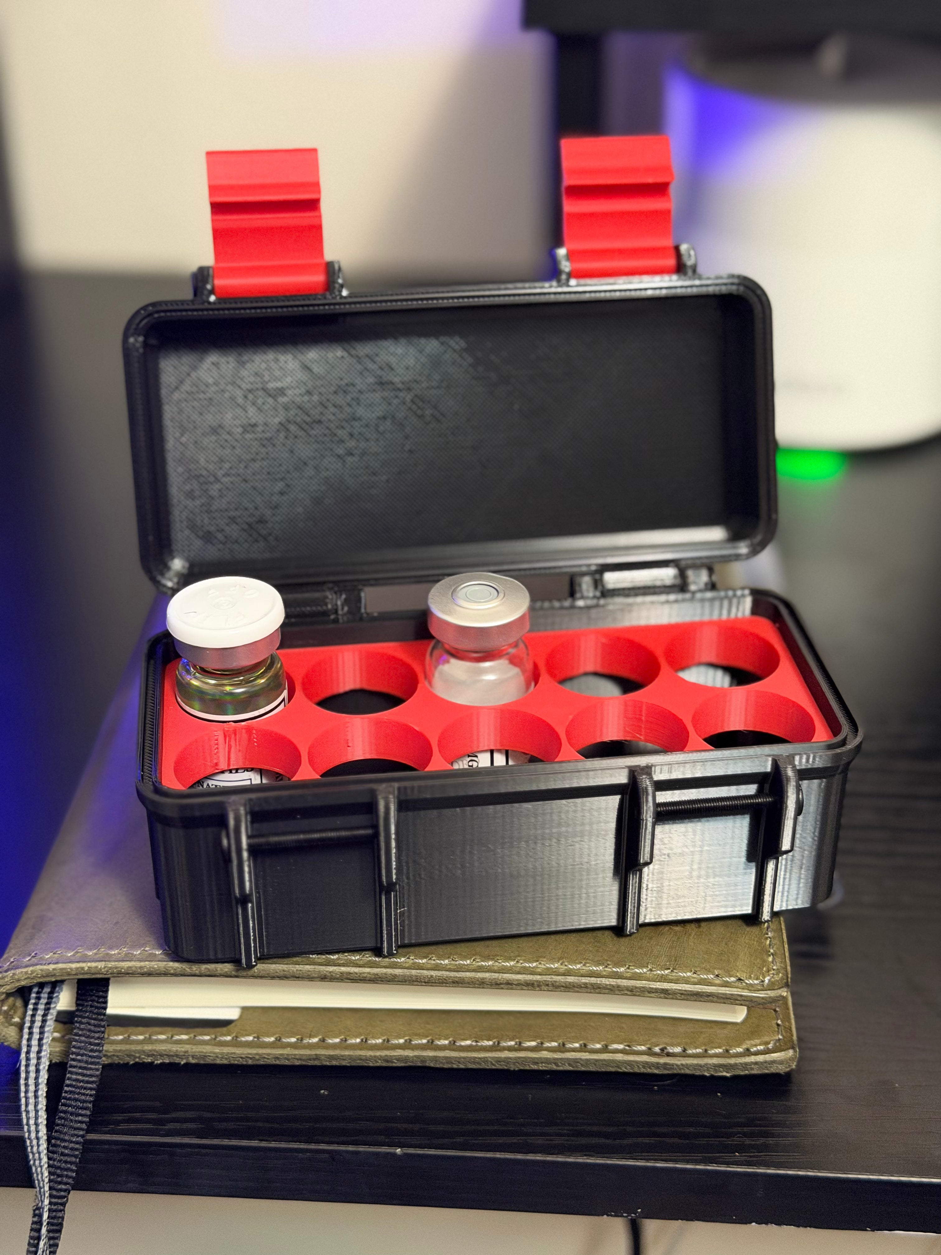 10-Vial 10mL Latched Case